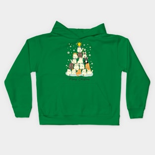 Cat Christmas tree Kids Hoodie